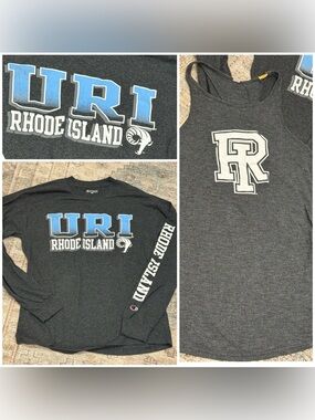Champion URI Rhode Island college Long-Sleeve Shirt & tank Sz M